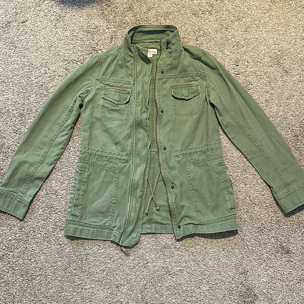 Adorable Merona Military Green Cargo Utility Jacket